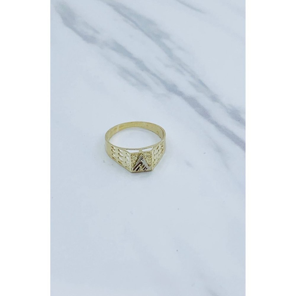 Real 10k Solid Gold Initial Ring Letter A - image 3